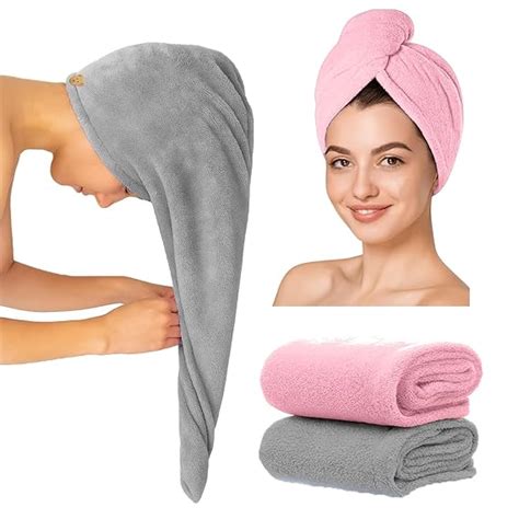 MAXOSHINE Hair Towel Wrap for Women-Quick Drying Microfiber Towel for ...