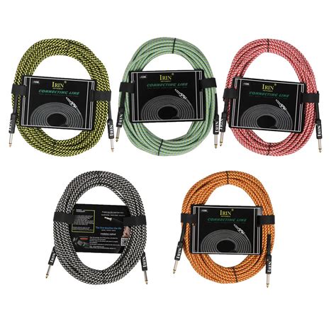 Irin 10 meter durable guitar cable for electric guitar amplifier 6.35mm ...