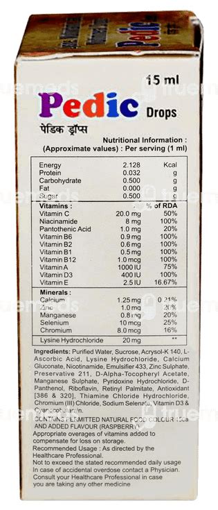 Pedic Drops 15 Ml - Uses, Side Effects, Dosage, Price | Truemeds
