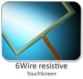 6 Wire resistive touch screen