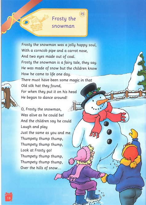 Printable Frosty The Snowman Lyrics