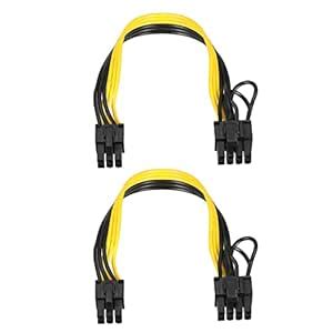 PATIKIL PCIe GPU Cable 6 Pin Male to 8 Pin (6+2) Male, Pack of 2 ...
