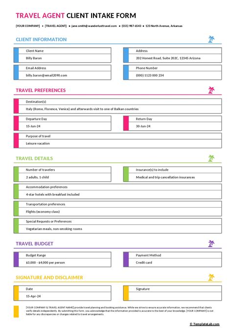 Image result for New Client Intake Form