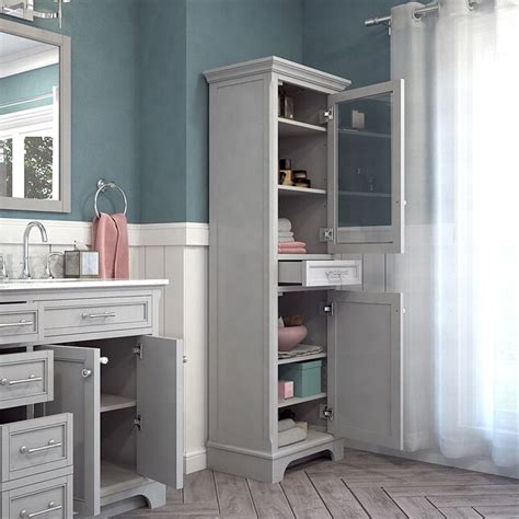 allen + roth Roveland 24-in x 72-in x 16-in Light Gray Freestanding ...