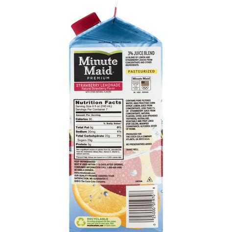 Minute Maid Lemonade Concentrate Nutrition Facts | Besto Blog