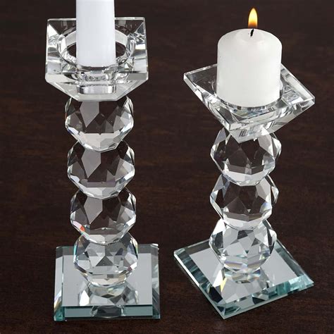 7" Gemcut Crystal Glass Votive Candle Holder | eFavorMart