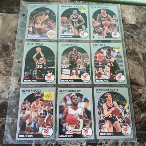 Rare 1990 NBA Hoops Basketball Collector 9-Card Set Miami | Etsy