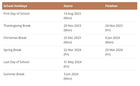My School District Calendar