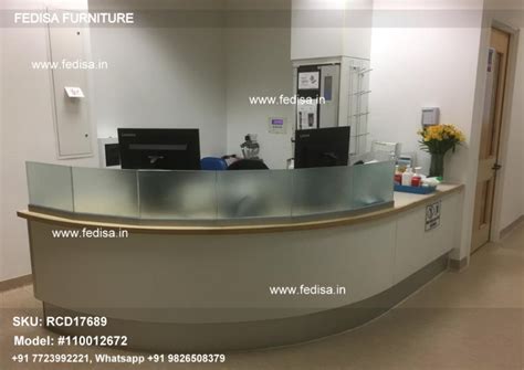 Reception Table Office 61 Inch Reception Desk Barnwood Reception Desk ...