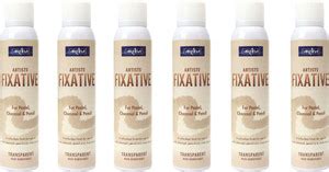 ARFINA FIXATIVE FOR PASTEL CHARCOAL & PENCIL. (PACK OF 6) Gloss Varnish ...