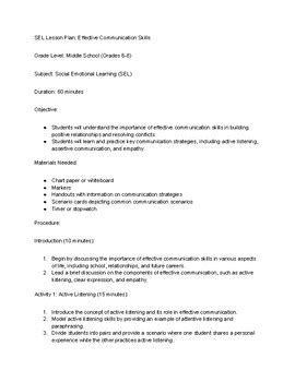 Communication Lesson Plan 的图像结果