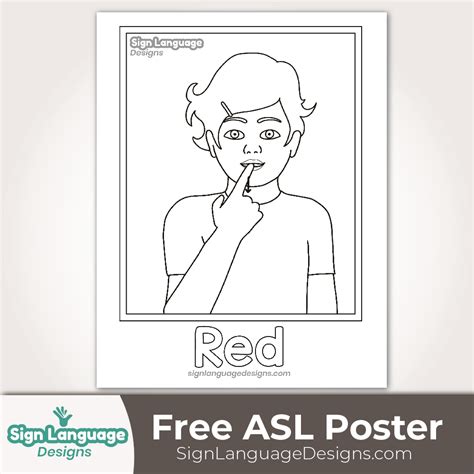 Image result for ASL Color Red