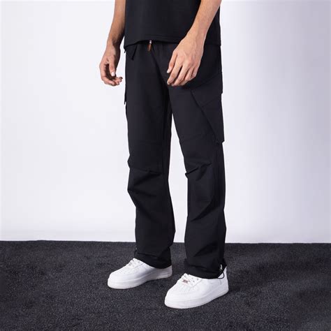 BLACK CROSS POCKET STRAIGHT FIT CARGO SWEATPANT – Hophead
