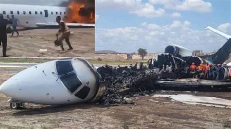 Watch: Plane carrying Congo minister, 20 others bursts into flames ...