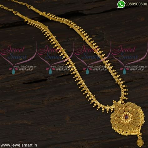 Beautiful Gold Model Beads Long Necklace Designs Fancy Jewellery Online ...