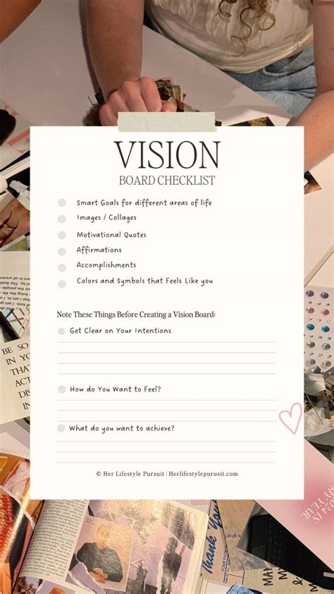 Image result for Vision Board Checklist Excel Example