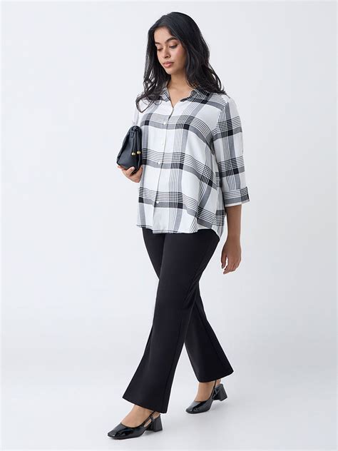 Buy Gia Off-White Checks Pattern Shirt from Westside