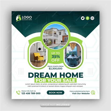 Real estate house property selling social media poster luxury ...
