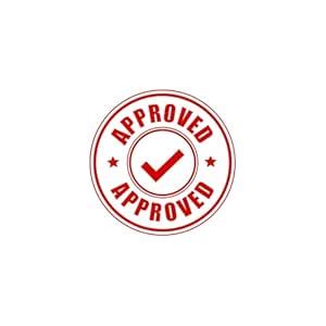 Everyday Walk Pre-Ink Stamp with Message Approved Round Shape (Red ...