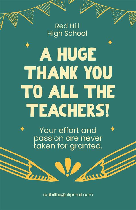 Free Teacher Poster Templates, Editable and Printable