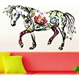 Decals Design 'Flamingos and Bamboo at Sunset' Wall Sticker (PVC Vinyl ...