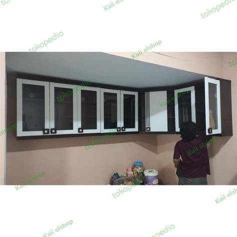 Jual Kitchen set atas 8 pintu letter L kaca mewah infinity series ...