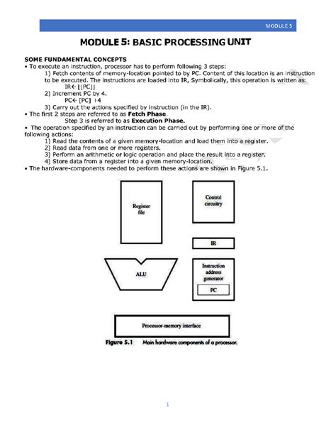 M5: Four Stage Pipeline and Cache Memory Performance Notes - Studocu