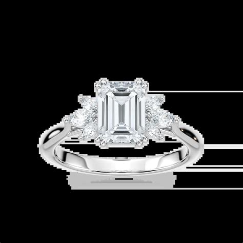 1.50 Carat Emerald Side Stone Nirvana Ring