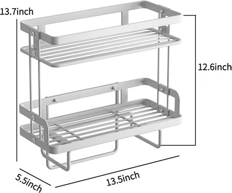 Buy 2 Tier Over The Toilet Storage Cabinet,Easy Assemble Metal Shelving ...
