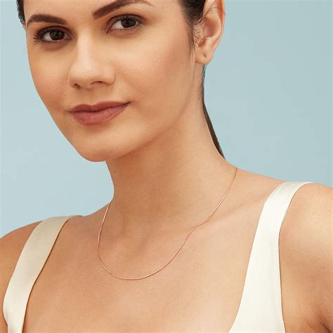 Elegant 925 Sterling Silver Snake Chain In Rose Gold - Valentine's Gift ...