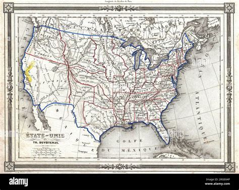 Map united states 1850 hi-res stock photography and images - Alamy