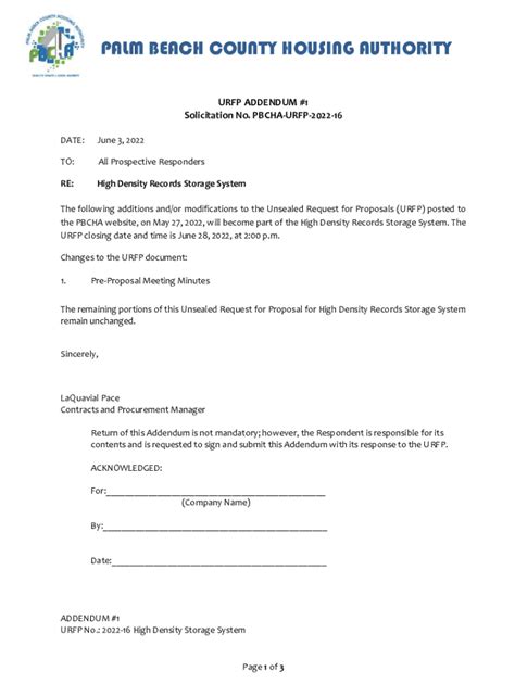 Fillable Online LEASE ADDENDUM FOR RENTAL UNIT - Palm Beach County Fax ...