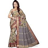 Buy Rani Saahiba Art Khadi Silk Kalamkari Printed Saree (SKR3784_Beige ...
