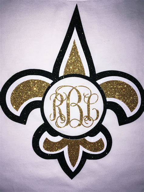 Saints Shirt/ Glitter Monogram Saints Shirt/ Saints Football Shirt ...