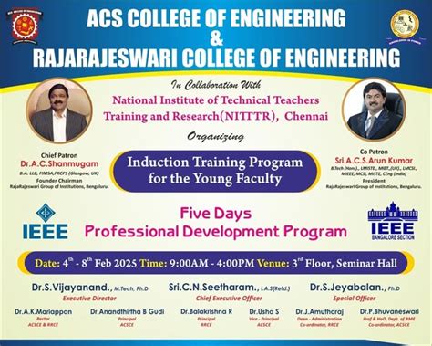 Induction Training Program for Young Faculties - ACSCE