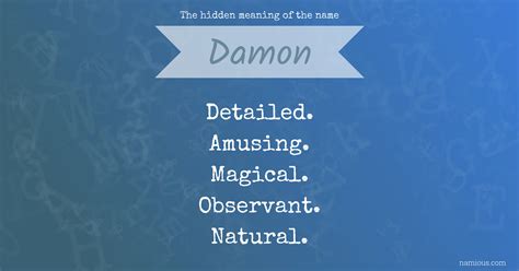 The hidden meaning of the name Damon | Namious