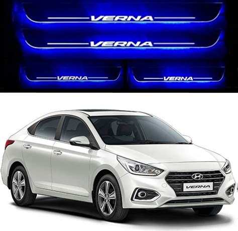 EliteAuto Premium Quality acrylic/Mirror finish Car Door LED Blue color ...