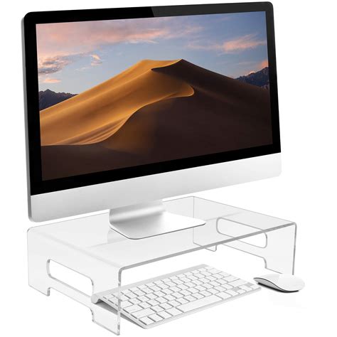 Acrylic Monitor Stand, Clear Laptop Riser, Computer Desktop Stand, Desk ...