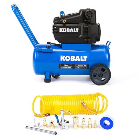 Shop Kobalt 8-Gal Horizontal Compressor and 12-CT Compressor Accessory ...