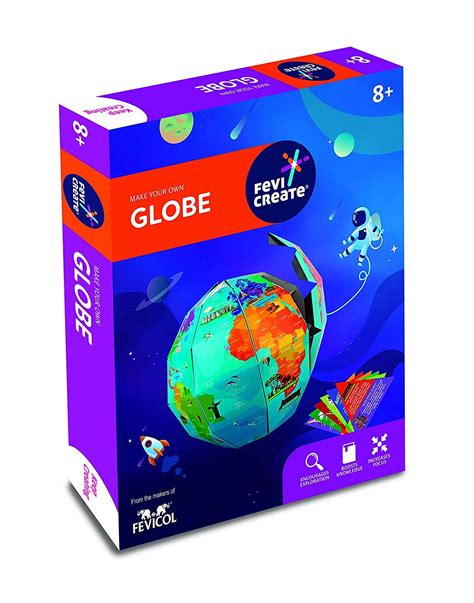 Pidilite Fevicreate Make Your Own Globe ( Earth) Science Project Kit ...