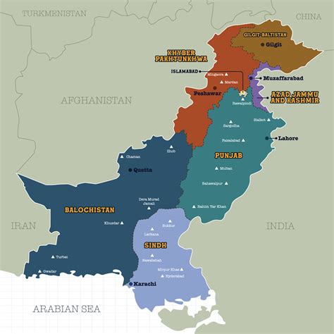 Country Map Of Pakistan 20357658 Vector Art at Vecteezy