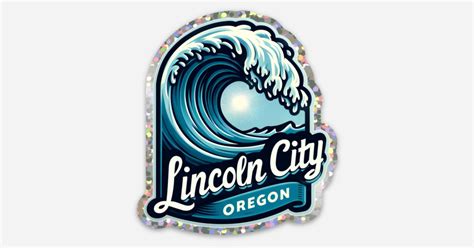 Lincoln City Wave sticker by The Chocolate Frog | Glitter stickers ...
