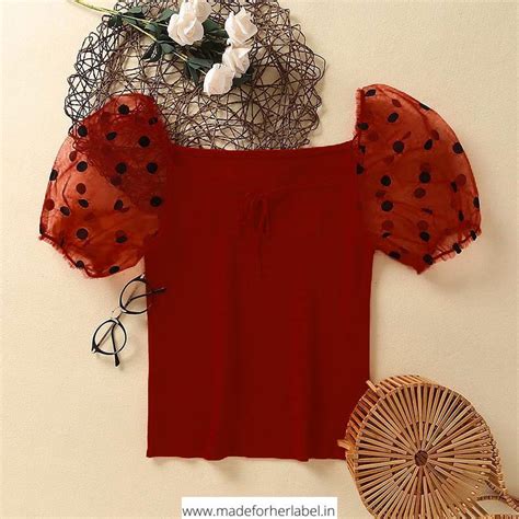 Polka Sleeve Marie Blouse – Made For Her Label