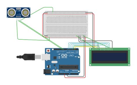 Distance Measurer Using LCD Screen and Ultrasonic Sensor Diagram 的图像结果