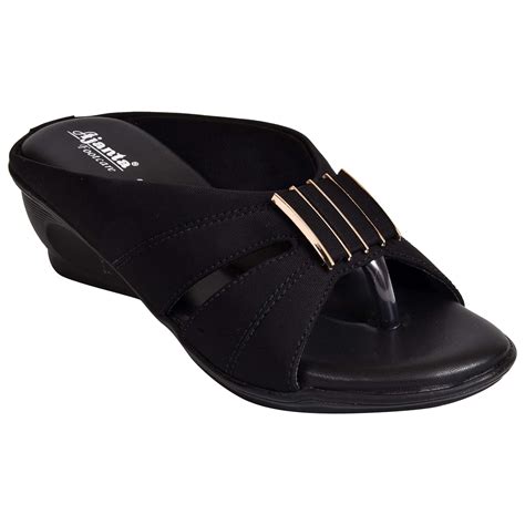 Buy AJANTA Women Black Outdoor Sandals-7 UK (40 EU) (BL1217) at Amazon.in