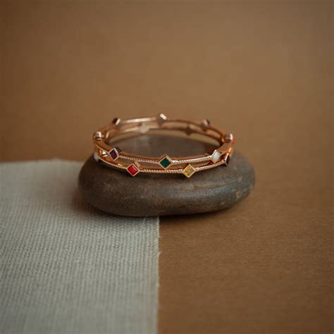 Aura Navaratna Bangle 92.5 Silver Navratna Bangle Chennai
