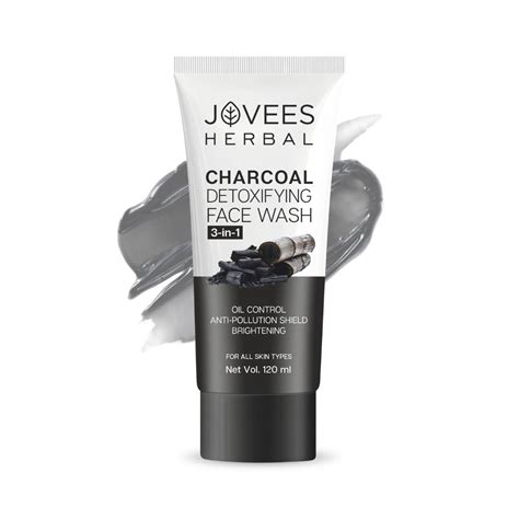 Jovees Activated Charcoal Detoxifying Face Wash | Deep Pore Cleansing ...