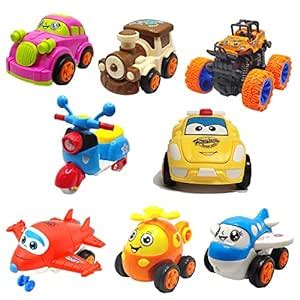 Buy Jo Baby Unbreakable Friction Powered Toy Set of Car, Train, Plane ...