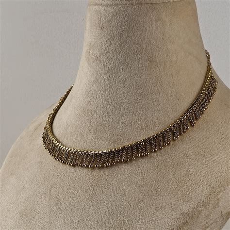 Laila - Antique Gold Necklet | Gulaal Ethnic Indian Designer Jewels ...