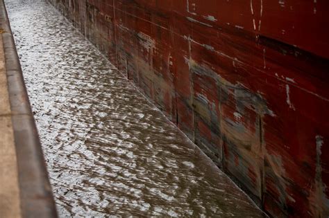 Watch a 740-foot freighter slide out of the Soo Locks up close - mlive.com